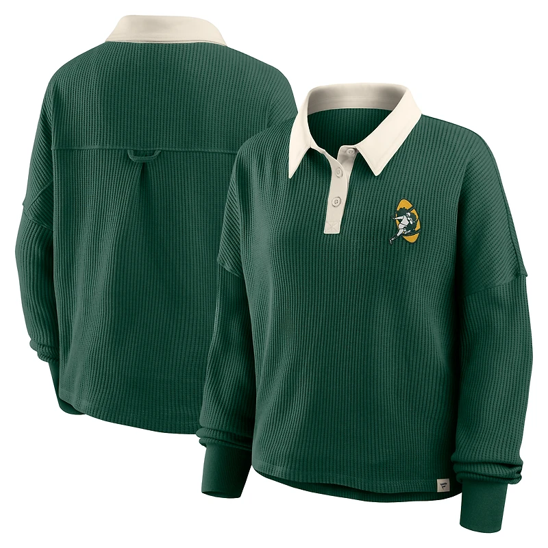 Women's Fanatics Green Bay Packers Oversized Hometown Premium Thermal Long Sleeve Shirt