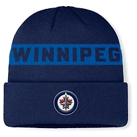 Men's Fanatics Navy Winnipeg Jets Authentic Pro Rink Cuffed Knit Hat