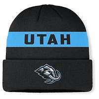Men's Fanatics Black Utah Mammoth Authentic Pro Rink Cuffed Knit Hat