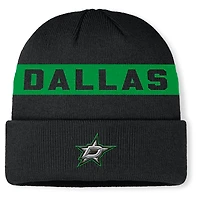 Men's Fanatics Black Dallas Stars Authentic Pro Rink Cuffed Knit Hat