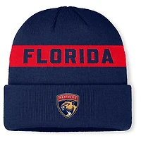 Men's Fanatics Navy Florida Panthers Authentic Pro Rink Cuffed Knit Hat