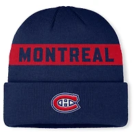 Men's Fanatics Navy Montreal Canadiens Authentic Pro Rink Cuffed Knit Hat