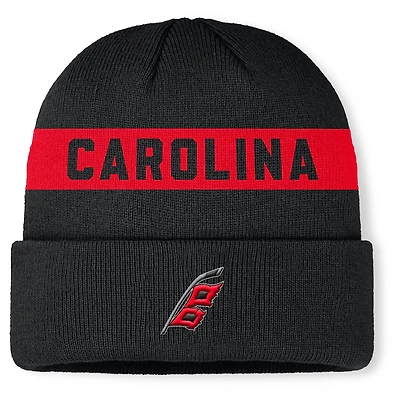 Men's Fanatics Black Carolina Hurricanes Authentic Pro Rink Cuffed Knit Hat
