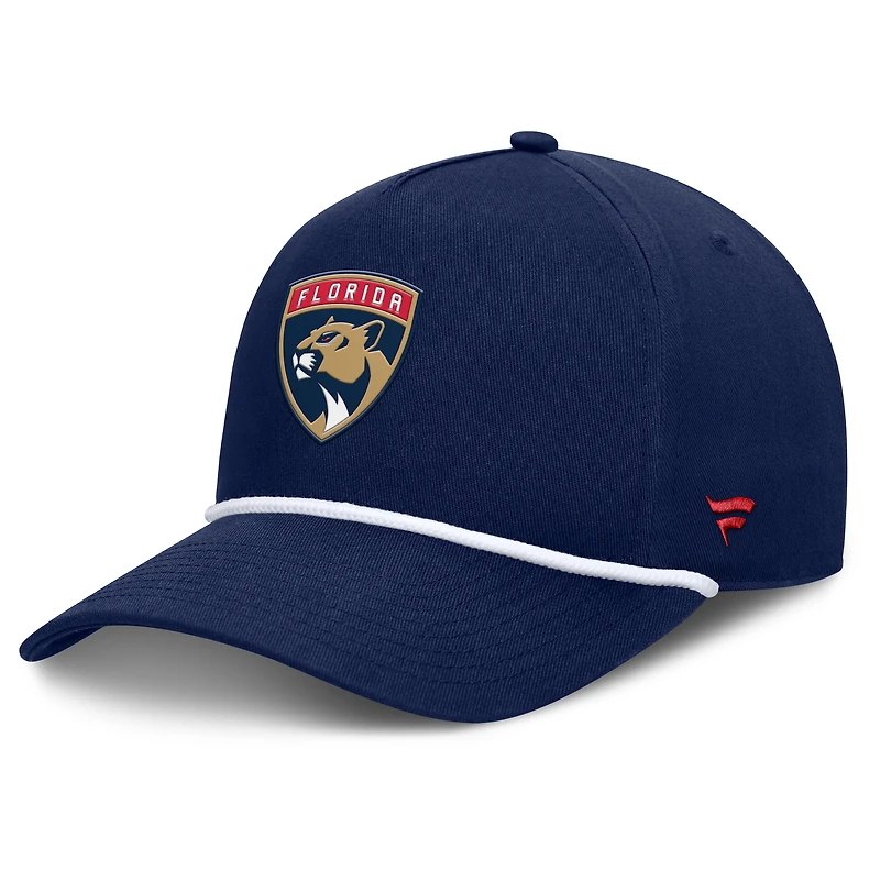 Men's Fanatics Navy Florida Panthers Authentic Pro Rink Roper A-Frame Adjustable Hat