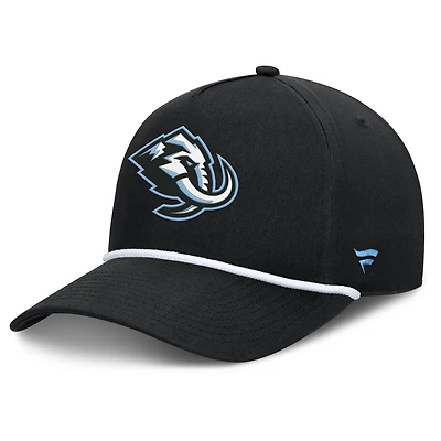 Men's Fanatics Black Utah Mammoth Authentic Pro Rink Roper A-Frame Adjustable Hat