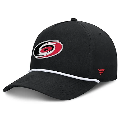 Men's Fanatics Black Carolina Hurricanes Authentic Pro Rink Roper A-Frame Adjustable Hat