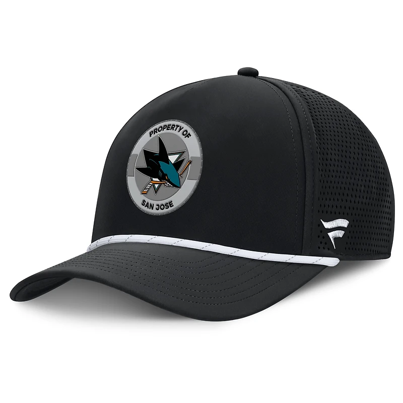 Men's Fanatics Black San Jose Sharks Authentic Pro Rink Adjustable Hat