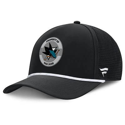 Men's Fanatics Black San Jose Sharks Authentic Pro Rink Adjustable Hat
