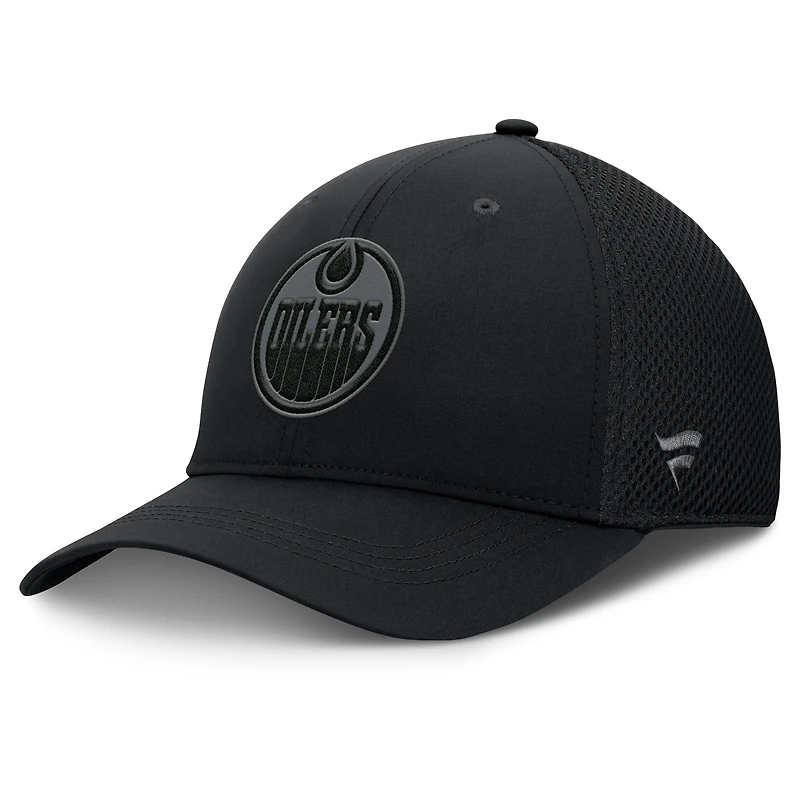 Men's Fanatics Black Edmonton Oilers Authentic Pro Road Flex Hat