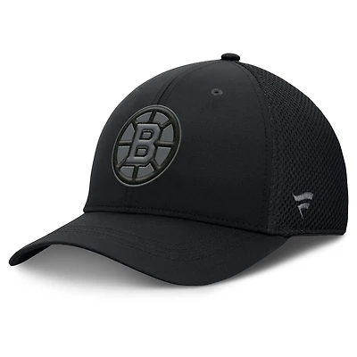 Men's Fanatics Black Boston Bruins Authentic Pro Road Flex Hat