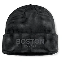 Men's Fanatics Black Boston Bruins Authentic Pro Road Cuffed Knit Hat