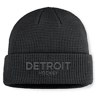Men's Fanatics Black Detroit Red Wings Authentic Pro Road Cuffed Knit Hat