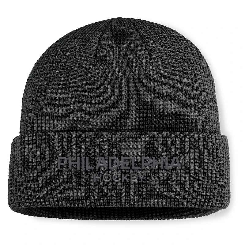 Men's Fanatics Black Philadelphia Flyers Authentic Pro Road Cuffed Knit Hat