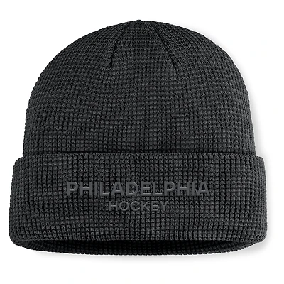 Men's Fanatics Black Philadelphia Flyers Authentic Pro Road Cuffed Knit Hat