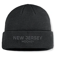Men's Fanatics Black New Jersey Devils Authentic Pro Road Cuffed Knit Hat