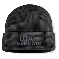 Men's Fanatics Black Utah Mammoth Authentic Pro Road Cuffed Knit Hat
