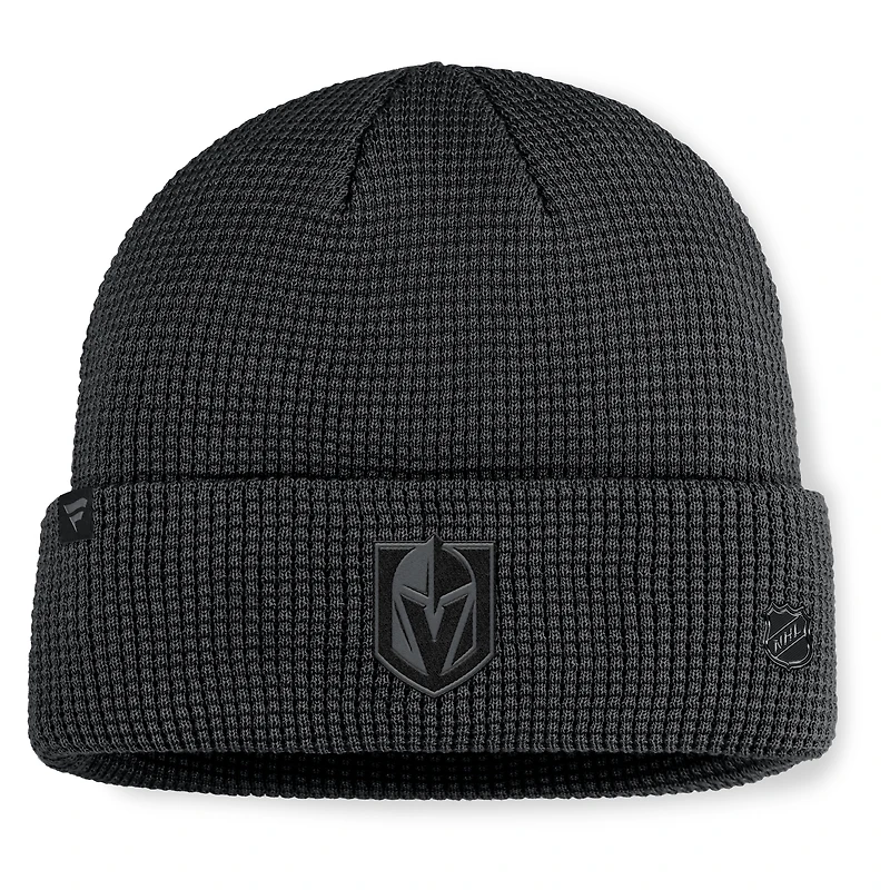 Men's Fanatics Black Vegas Golden Knights Authentic Pro Road Cuffed Knit Hat