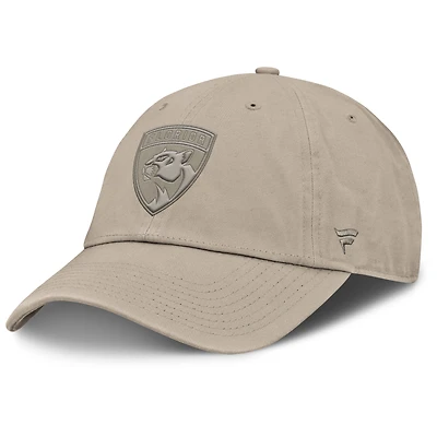 Men's Fanatics Tan Florida Panthers Authentic Pro Road Adjustable Hat