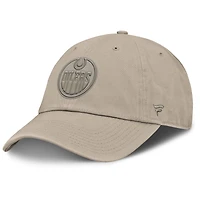 Men's Fanatics Tan Edmonton Oilers Authentic Pro Road Adjustable Hat