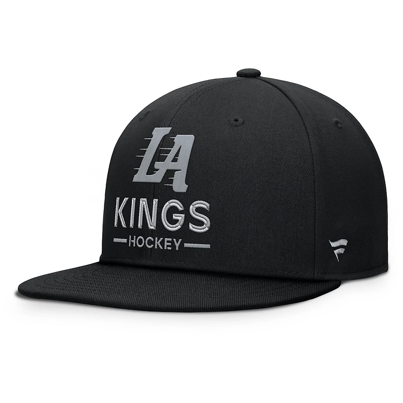 Men's Fanatics Black Los Angeles Kings Authentic Pro Rink Lockup Snapback Hat