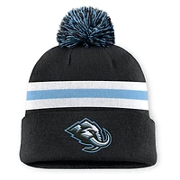 Men's Fanatics Black Utah Mammoth Authentic Pro Rink Cuffed Knit Hat with Pom