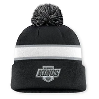 Men's Fanatics Black Los Angeles Kings Authentic Pro Rink Cuffed Knit Hat with Pom