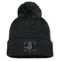 Women's Fanatics Black Anaheim Ducks Authentic Pro Road Cuffed Knit Hat with Pom