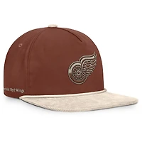 Men's Fanatics Brown/Cream Detroit Red Wings Reminisce Vintage Adjustable Hat