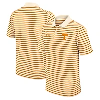 Men's Nike Cream Tennessee Volunteers Solid Foundation Striped Performance Polo