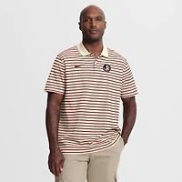 Men's Nike Cream Florida State Seminoles Primary Logo Striped Dri-FIT Polo