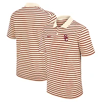 Men's Nike Tan USC Trojans Primary Logo Striped Dri-FIT Polo