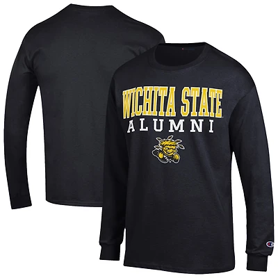 Men's Champion Wichita State Shockers Stacked Alumni Long Sleeve T-Shirt