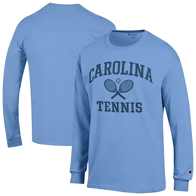 Men's Champion Carolina Blue North Carolina Tar Heels Tennis Icon Long Sleeve T-Shirt