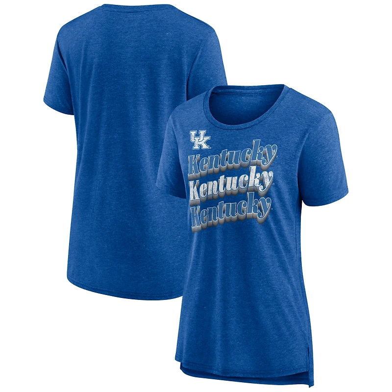Women's Royal Kentucky Wildcats Classic Repeat Tri-Blend T-Shirt