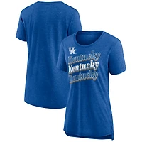 Women's Royal Kentucky Wildcats Classic Repeat Tri-Blend T-Shirt