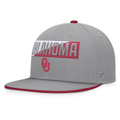 Men's Fanatics Gray Oklahoma Sooners Duo Snapback Hat