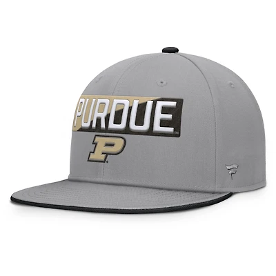 Men's Fanatics Gray Purdue Boilermakers Duo Snapback Hat