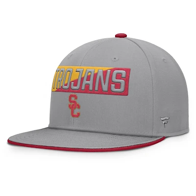 Men's Fanatics Gray USC Trojans Duo Snapback Hat