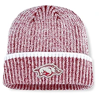 Men's Fanatics  Cardinal/White Arkansas Razorbacks Haze Cuffed Knit Hat