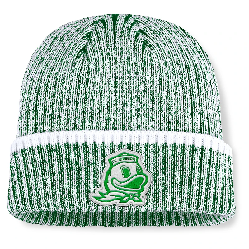 Men's Fanatics  Green/White Oregon Ducks Haze Cuffed Knit Hat