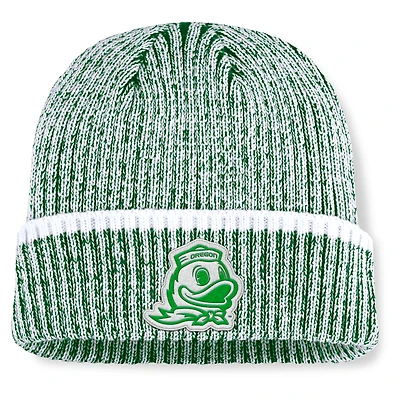 Men's Fanatics  Green/White Oregon Ducks Haze Cuffed Knit Hat