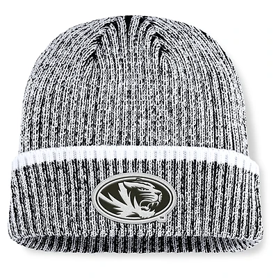 Men's Fanatics  Black/White Missouri Tigers Haze Cuffed Knit Hat