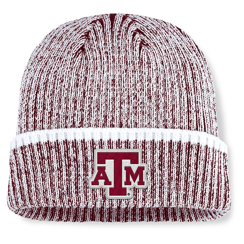 Men's Fanatics  Maroon/White Texas A&M Aggies Haze Cuffed Knit Hat