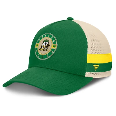 Men's Fanatics Green/Cream Oregon Ducks Prestige Trucker Adjustable Hat