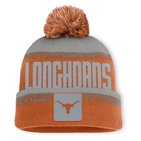 Men's Fanatics Texas Orange/Gray Texas Longhorns Thrive Cuffed Knit Hat with Pom