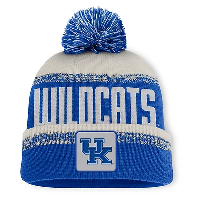 Men's Fanatics Royal/Gray Kentucky Wildcats Thrive Cuffed Knit Hat with Pom