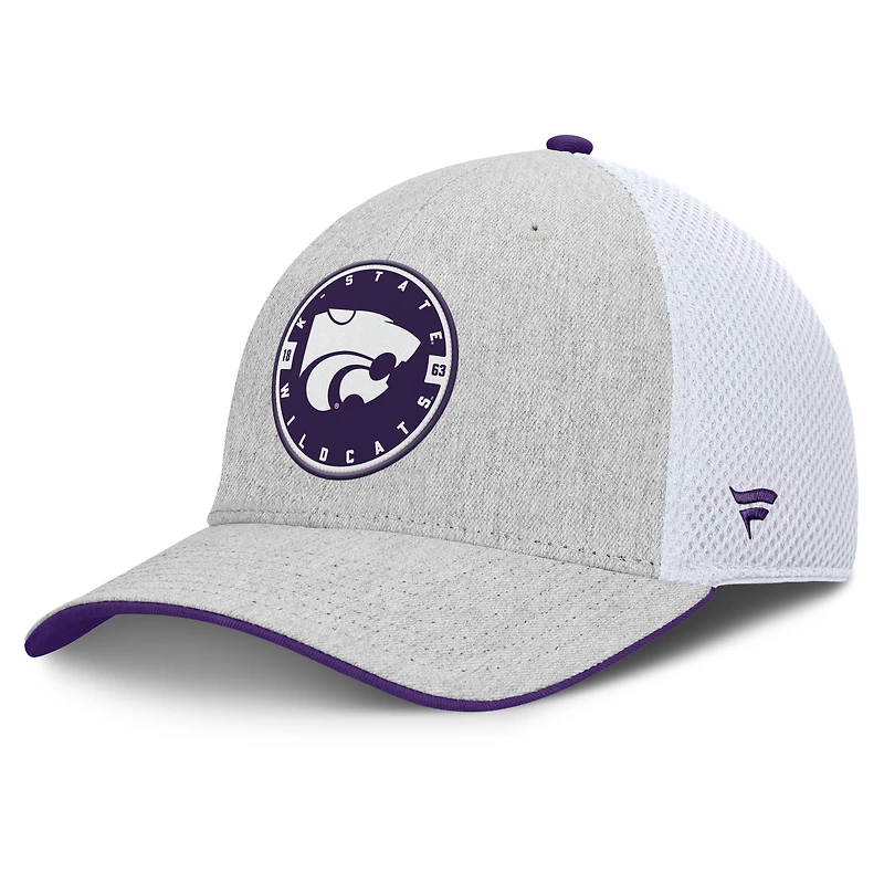 Men's Fanatics Heather Gray Kansas State Wildcats Trigger Flex Hat