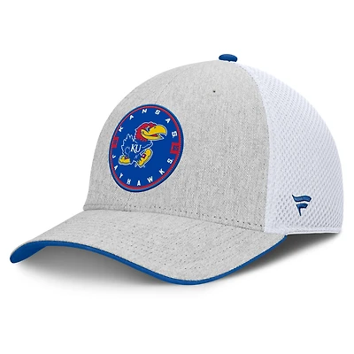 Men's Fanatics  Heather Gray Kansas Jayhawks Trigger Flex Hat