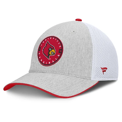 Men's Fanatics  Heather Gray Louisville Cardinals Trigger Flex Hat