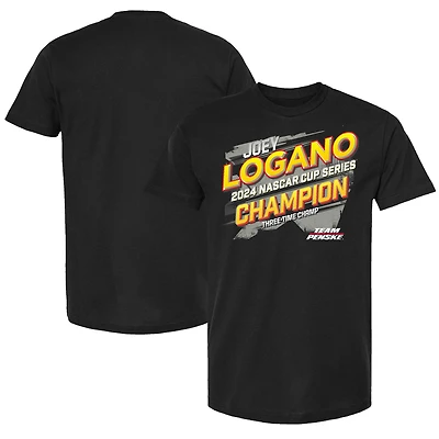 Men's Team Penske Black Joey Logano 2024 NASCAR Cup Series Champion Vintage T-Shirt